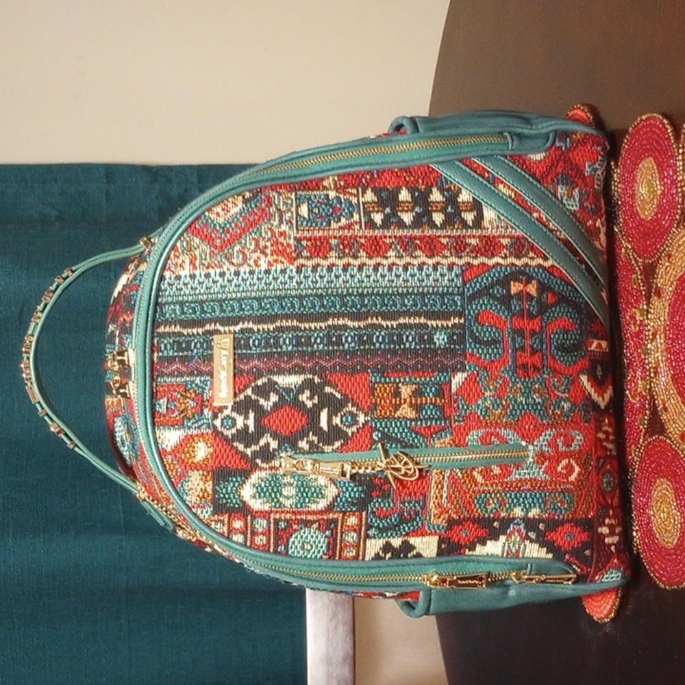 Tote & Carry Backpack Green Multi